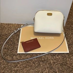 MK White Crossbody Set